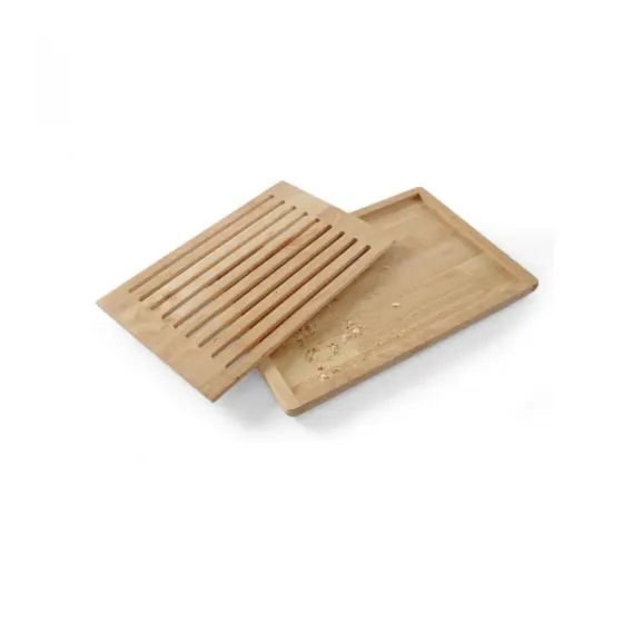 Comandă acum Tocator mare paine, 475x322 mm, din lemn cu gratar detasabil, cu 4 picioruse anti-alunecare, Hendi