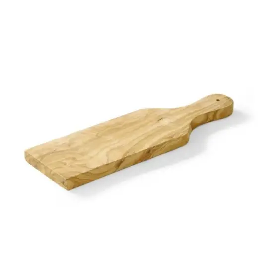 Chilipir Tocator pentru prezentare si servire branzaturi cu maner, Hendi, lemn de maslin, 350x120x(H)18 mm