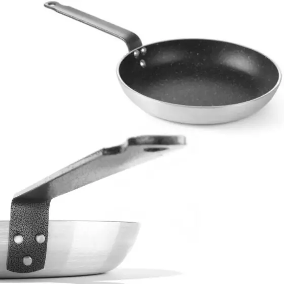 Reduceri Tigaie aluminiu Marable Professional Hendi ,24 cm diametru x 4,2 cm inaltime ,baza 18 cm ,aluminiu, strat anti-aderent, maner din otel acoperit epoxidic