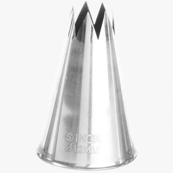 Retur ușor Varf decorare pentru cofetarie/patiserie, Hendi, in forma de stea, Inox, diametru 12 mm