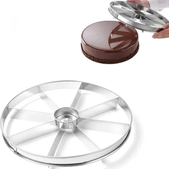 Taietor pentru prajituri/torturi/placinte, Hendi, inox, diamentru 320 mm, 12 portii egale Preferatul clienților
