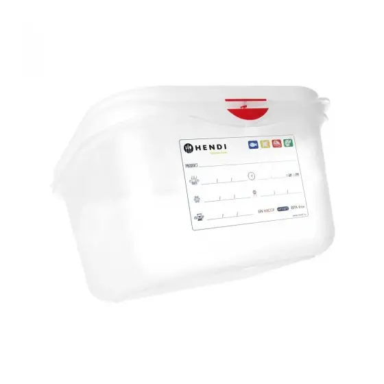 Vezi acum Container GN 1/9 polipropilena, HENDI, GN 1/9, 0,6L, transparent, 176x108x(H)65mm, Dreptunghiular