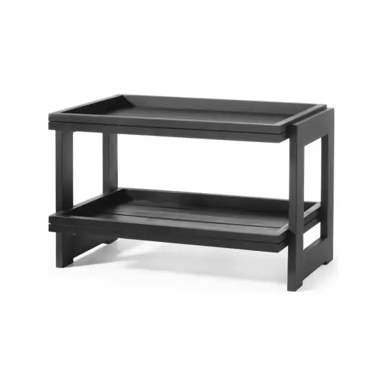 Raft Madeira negru cu 2 niveluri, 574x323x(h)441mm Fine Dine Ofertă de sezon
