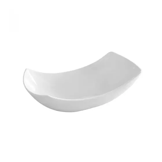 Bol servire modern, Hendi Vanilla, 225x111x(H)62 mm, portelan rezistent, forma dreptunghiulara curbata Mai ieftin