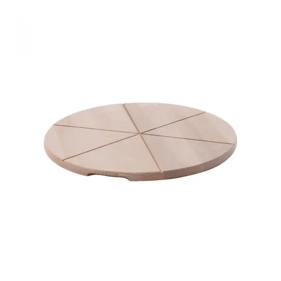 Platou / Planseta pizza, lemn de fag, 450 mm, compartimentata, Hendi Plată sigură