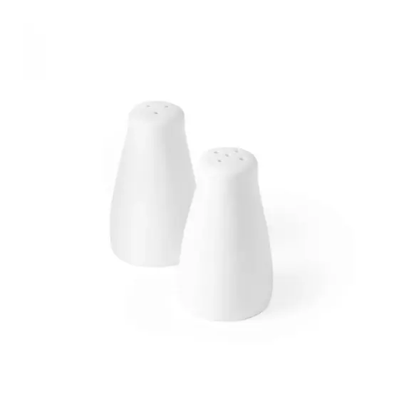 Ieftin Set condimente din portelan, 2 piese, Hendi, pentru sare si piper, diametru 4.2 cm, inaltime 8 cm.