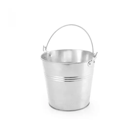 Cos servire aperitive modern, tip galeata, Hendi, otel galvanizat, 160x(H)140 mm Chilipir