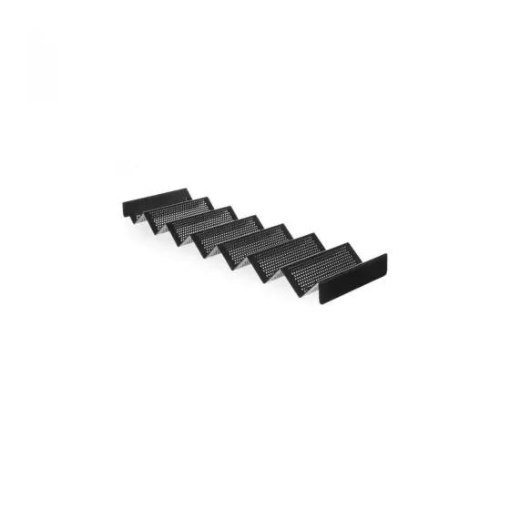 Plată securizată Suport perforat Hendi, din aluminiu, pentru servire, 7 baghete/hot-dog, 580x170x(H)40mm