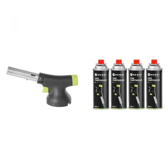 Reducere Pachet Arzator Creme-Brulee Jet + Set 4 rezerve gaz 227g