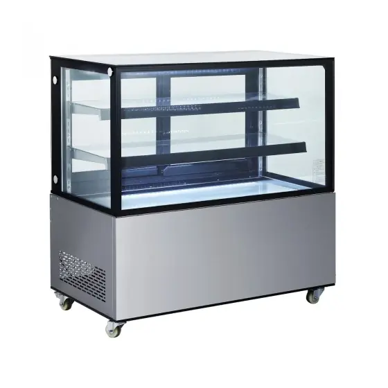 Preferatul clienților Vitrina frigorifica de prezentare interval temp. 2/6?C, corp inox, 410 litri, 490 W ARKTIC by Hendi, 1215x675x(H)1210 mm, Clasa energetica C