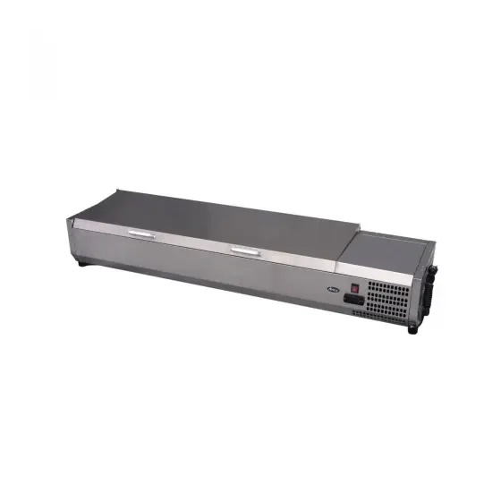 Vitrina frigorifica tip display Inox pentru containere GN 1/3 cu o inaltime maxima de 150 mm Hendi 9x GN1/3 180 W Lichidare de stoc