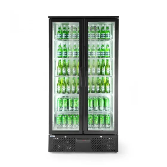 Vitrina frigorifica de prezentare interval temp. 2/10˚C, 300 W, corp inox, ARKTIC by Hendi, 900x515x(H)1820 mm 458 Litri Nu rata