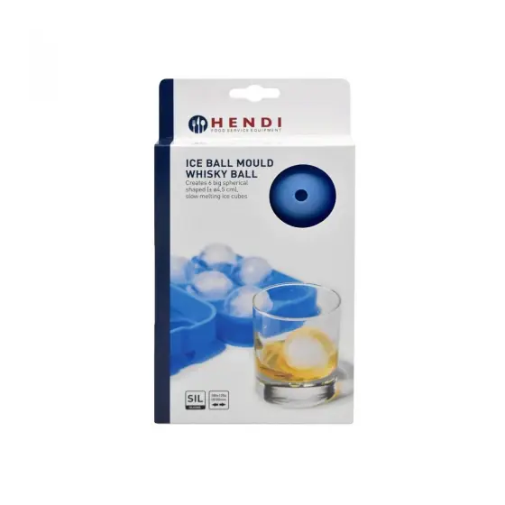 Forma din silicon durabil pentru cuburi de gheata tip bila, Hendi, 18x12.5x(H)5 cm, potrivita si pentru uz profesional Plată sigură