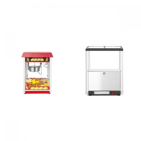 Pachet Aparat de popcorn, 230 V, 560x420x(H)770 mm plus Incalzitor pentru nachos Hendi ,Black Edition,300W, 320x390x(H)510mm Reduceri