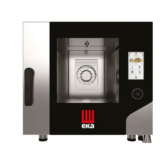 Cuptor gastronomie Millennial Touch Screen Gastro, cu sistem de spălare automată, capacitate 5 tavi GN1/1, Tecnoeka, 400V/7800W, 730x849x(H)700mm Preferatul clienților