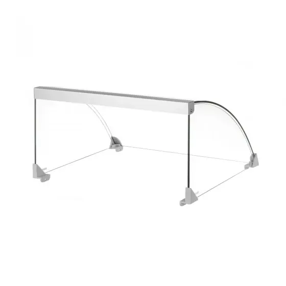 Disponibil imediat Cupola de sticla pentru grillurile pentru carnati, cu 14 role 268735, 470x491x(H)250mm