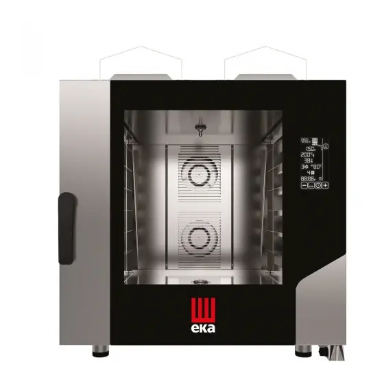 Cuptor pe gaz cu convectie cu abur Millennial Black Mask Bakery, Tecnoeka, 6× 600×400 mm 230V/500W, 13,5kW, 850x1035x(H)951mm Disponibil imediat