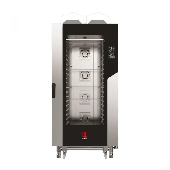 Cuptor pe gaz cu convectie cu abur Millennial Black Mask Gastro, 20× GN 1/1, Tecnoeka, 230V/1450W, 30000kW, 930x1160x(H)2060mm Retur gratuit