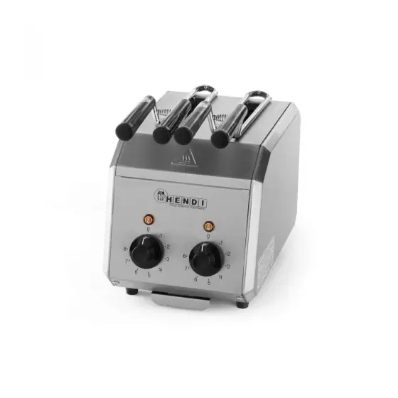 Reducere specială Prajitor de paine profesional, Hendi, inox, timer reglabil 8 min cu alarma sonora, 1200W, 300x200x(H)223 mm