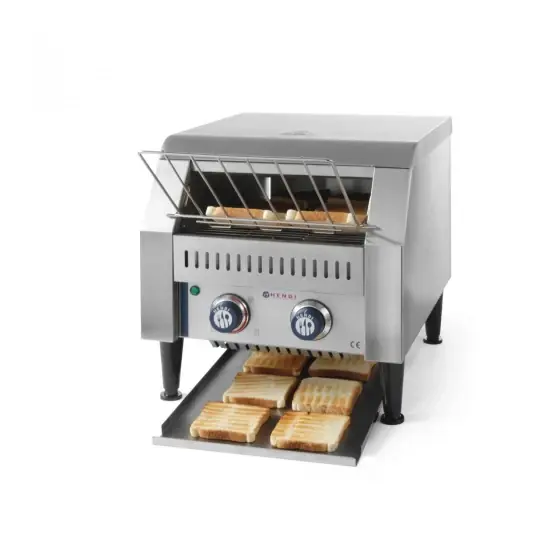 Ofertă de sezon Toaster / prajitor paine profesional tip tunel, 2240 W, corp inox, Hendi, 418x368x(H)387 mm