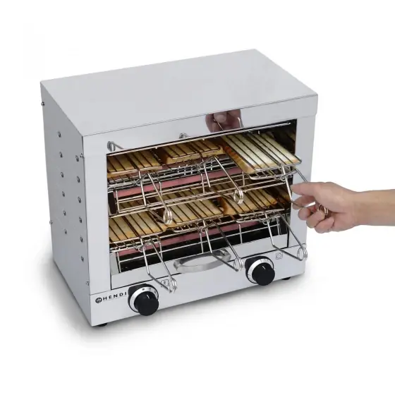 Plată securizată Toaster cu 6 compartimente, Hendi, inox, 3000W, 43.8x29x(H)40.2 cm