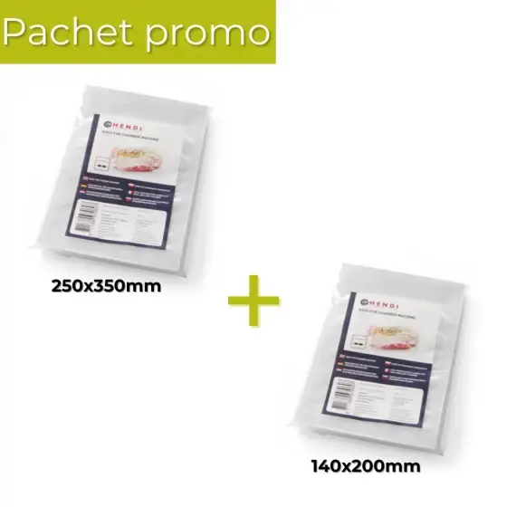 Ultima șansă Pachet Set 100 pungi vacuum 250x350mm + 100 buc 140x200mm