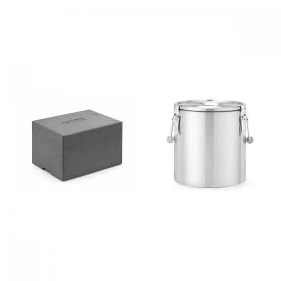 Cumpără online Pachet Cutie termoizolanta 37.5 L, interior 472x322x (H) 270 mm, exterior 532x382x (H) 330 mm, HENDI Smart, spuma polipropilenica plus Container transport alimente,22L, inox, HENDI Smart, Ø330x(H)360mm