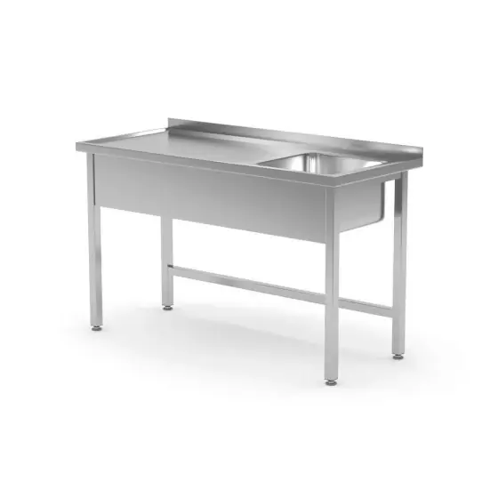 Plată securizată Spalator cu o cuva din inox Hendi, dimensiuni 1000x600x(H)850 mm