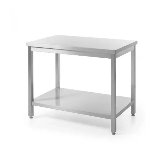 Masa de lucru profesionala, Hendi din inox AISI 430, centrala cu polita, 1000x600x850 mm Reducere de preț