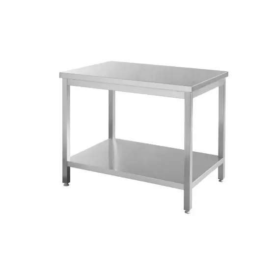 Preț mic Masa de lucru cu polita, inox AISI 430, Hendi, 1800x700x(H)850 mm, blat de lucru si polita inferioara ranforsate