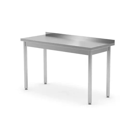 Masa de lucru cu rebord,Hendi, pregatita pentru asamblare, Kitchen Line, 1400x600x(H)850mm. Reducere specială