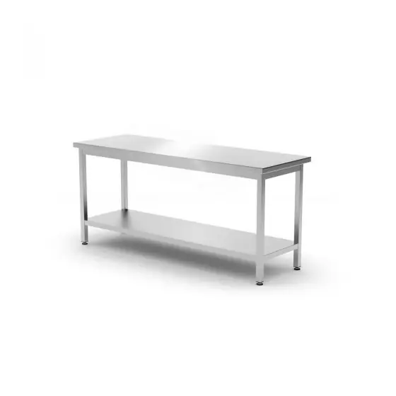 Discount Masa de lucru groasa cu raft, 600 mm adancime, HENDI, Kitchen Line, 1800x600x(H)850mm