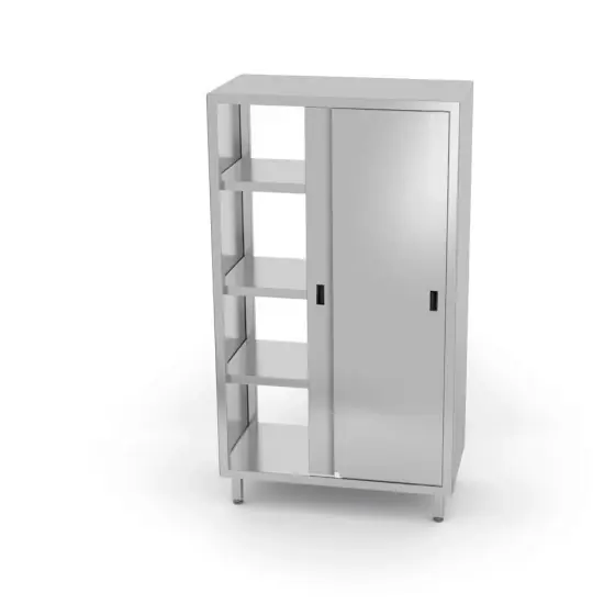 Premium Dulap depozitare cu usi glisante si acces pe ambele parti, pregatita pentru asamblare, Hendi, Kitchen Line, 800x700x(H)1800 mm
