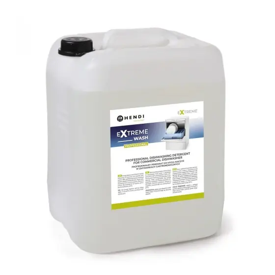 Detergent profesional pentru masina de spalat vase fara clorura de fosfasti potrivit pentru orice duritate a apei, Hendi 20 L Disponibil imediat