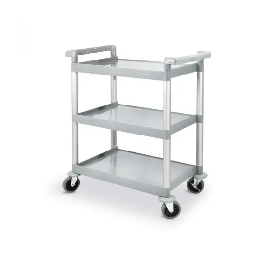 Carucior bucatarie 3 nivele, cu roti, pentru depozitare si servire, Hendi, incarcare maxima 50 kg/nivel Ieftin