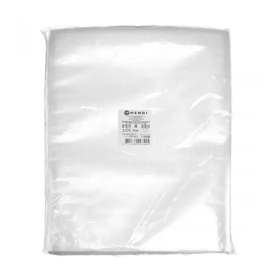 Preferatul clienților Pungi gofrate 250x350mm, Hendi, pentru depozitarea produselor, pentru masini de ambalat tip banda, 100 buc