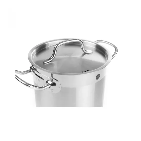Vezi acum Oala cu capac 10 Lit,24 cm diametru x22 cm inaltimea , inox, gama Hendi Profi Line