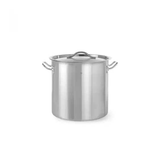 Cel mai vândut Oala inalta cu capac 22 lt, Revolution ,dimensiuni 32-28cm, inox, potrivita si pentru uz profesional