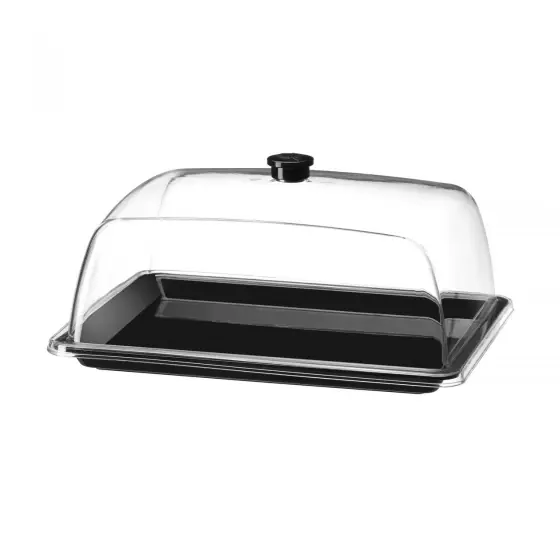 Tava dreptunghiulara cu capac, HENDI, GN 1/2, transparent, 335x275x(H)165mm Plată sigură