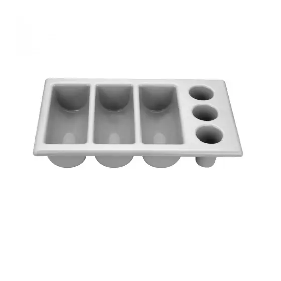 Popular Tava Hendi pentru tacamuri, polietilena gri, 6 sectiuni, 530x325x(H)105 mm