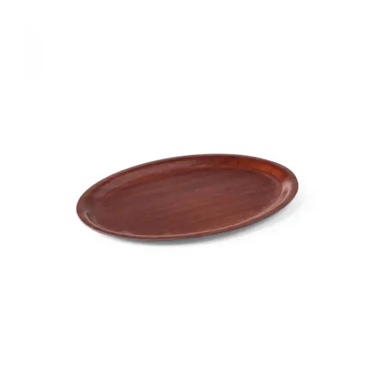 Promoție Tava servire ovala, lemn armat laminat cu strat anti-alunecare, Hendi, 20x26.5 cm