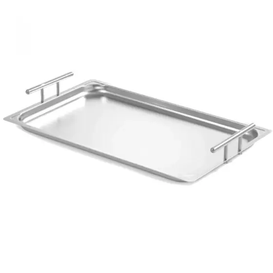 Tava de servire Hendi, GN 1/1,cu manere, din inox, 530x325x(H)70mm Mai ieftin