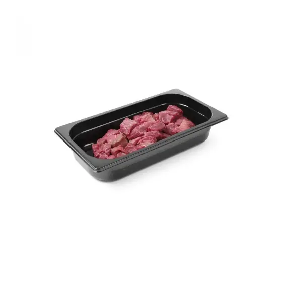 Tava profesionala Gastronorm 1/3 policarbonat negru 7.8litri, 325x176x(H)200 mm Hendi Lichidare de stoc