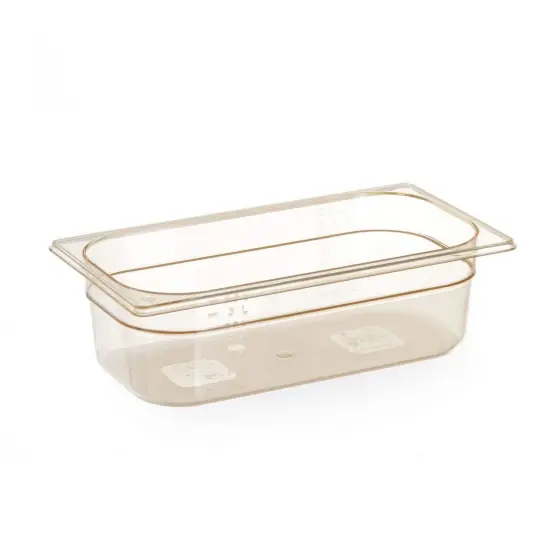 Tava gastronorm GN 1/3 din policarbonat, Hendi, 5.5 litri, 325x176x150(h)mm, BPA free, rezistenta la temperaturi -40 pana la 150 C, rezistenta mare la impact Lichidare de stoc