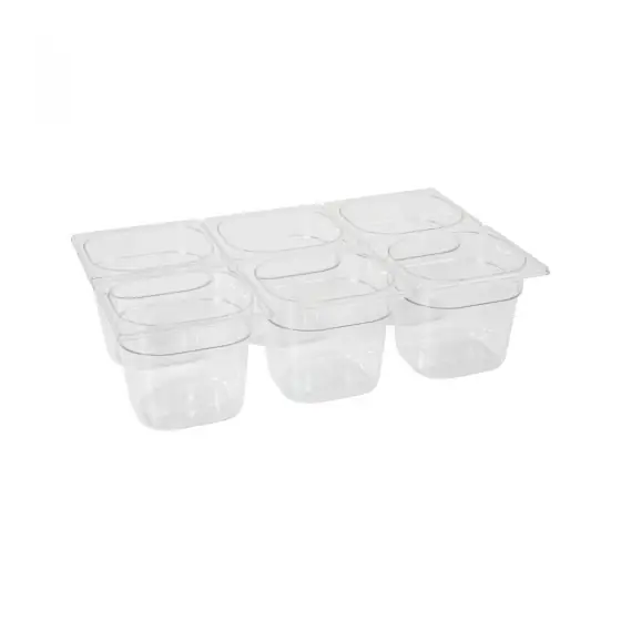 Cumpără online Tava Hendi Gastronorm GN 1/6 150 mm 2.4 lt - policarbonat transparent