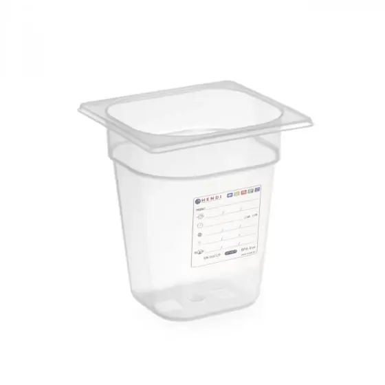 Retur ușor Cutie Gastronorm GN 1/6, H 10 cm,1.3 lt, poliprpilena, Hendi