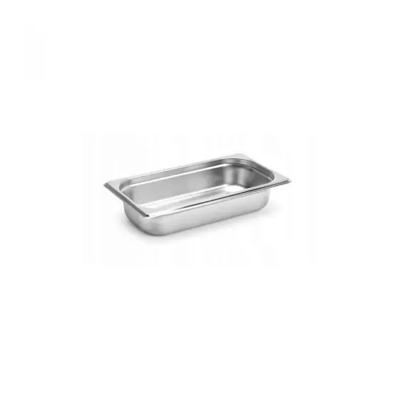 Noutate Tava gastronorm GN 1/3 din inox 18/10, 325x176xH65 mm Revolution by Hendi rezistenta la temperaturi de la -40 C pana la 300 C