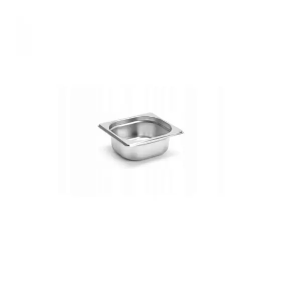 Retur ușor Tava gastronorm GN 1/6 din inox 18/10, 176x162xH65 mm Revolution by Hendi rezistenta la temperaturi -40 pana la 300C