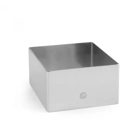 Forma patrata, pentru conturare prajituri si mancaruri 80x80x(H)45 mm, Inox, Hendi Bestseller