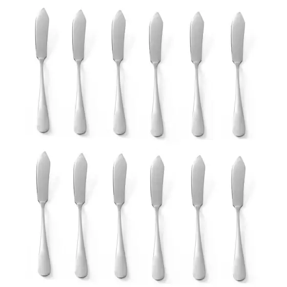 Comandă acum Set 12 cutite unt (L)158 mm, inox, finisaj oglinda, Hendi Profi Line